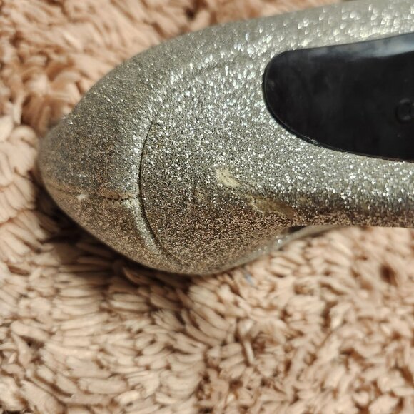 Calvin Klein, stiletto heels, color is silver with glitter, size 8.5 - Picture 6 of 6